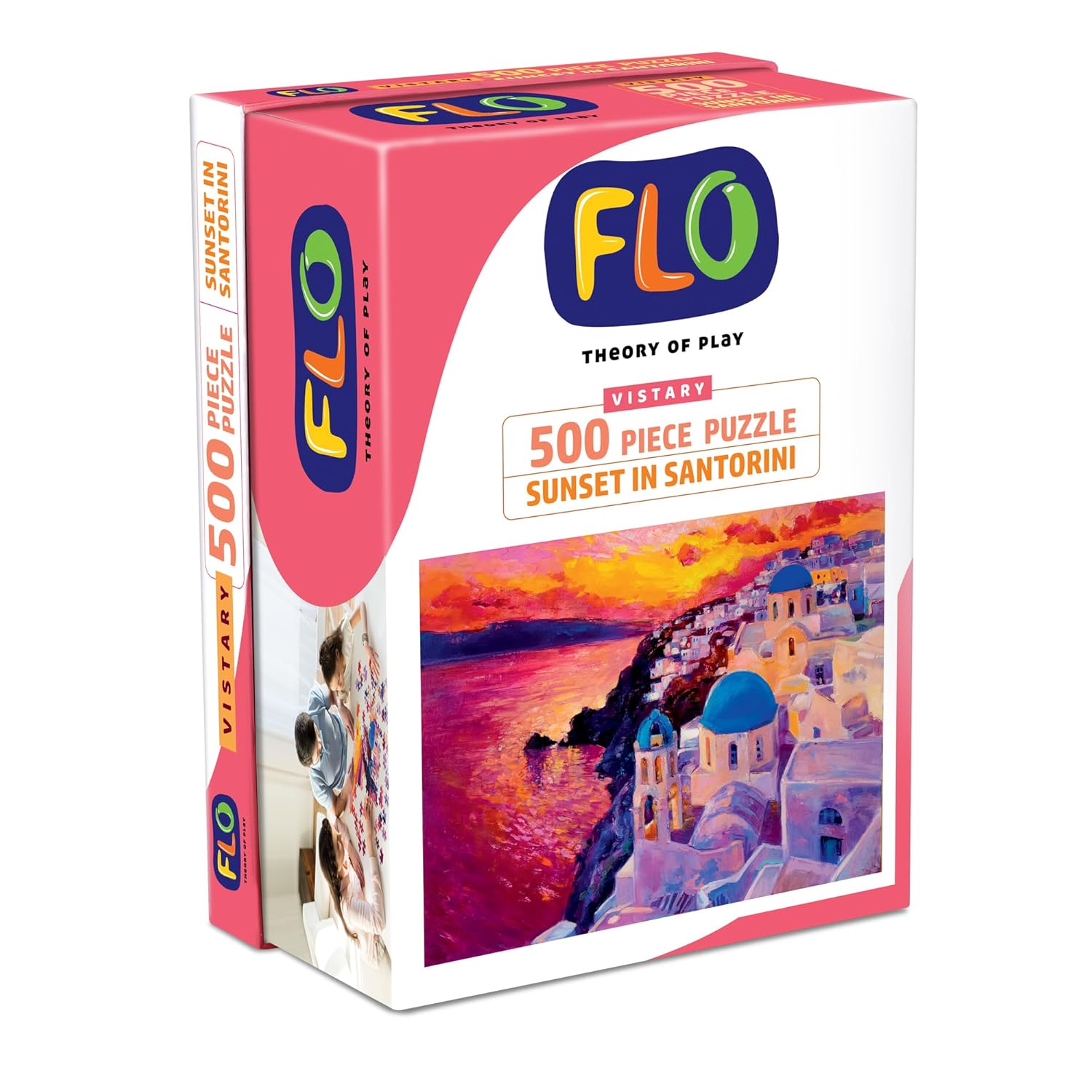 Buy FLO Toys Sunset In Santorini 500-Piece Jigsaw Puzzle Barian Game ...