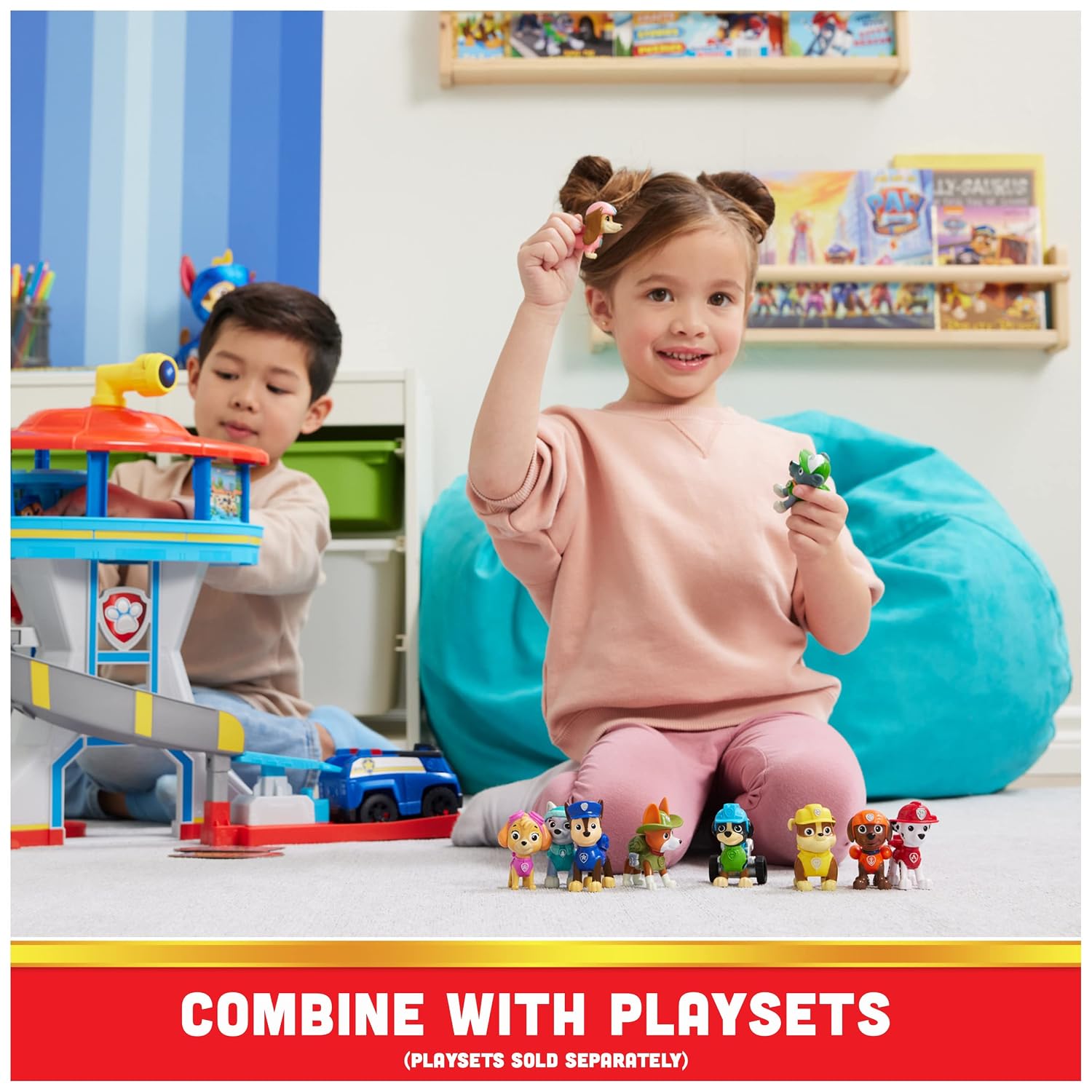 Spin Master Paw Patrol Toy Gift Pack with 10 Collectible Action Figures for Kids Ages 3+