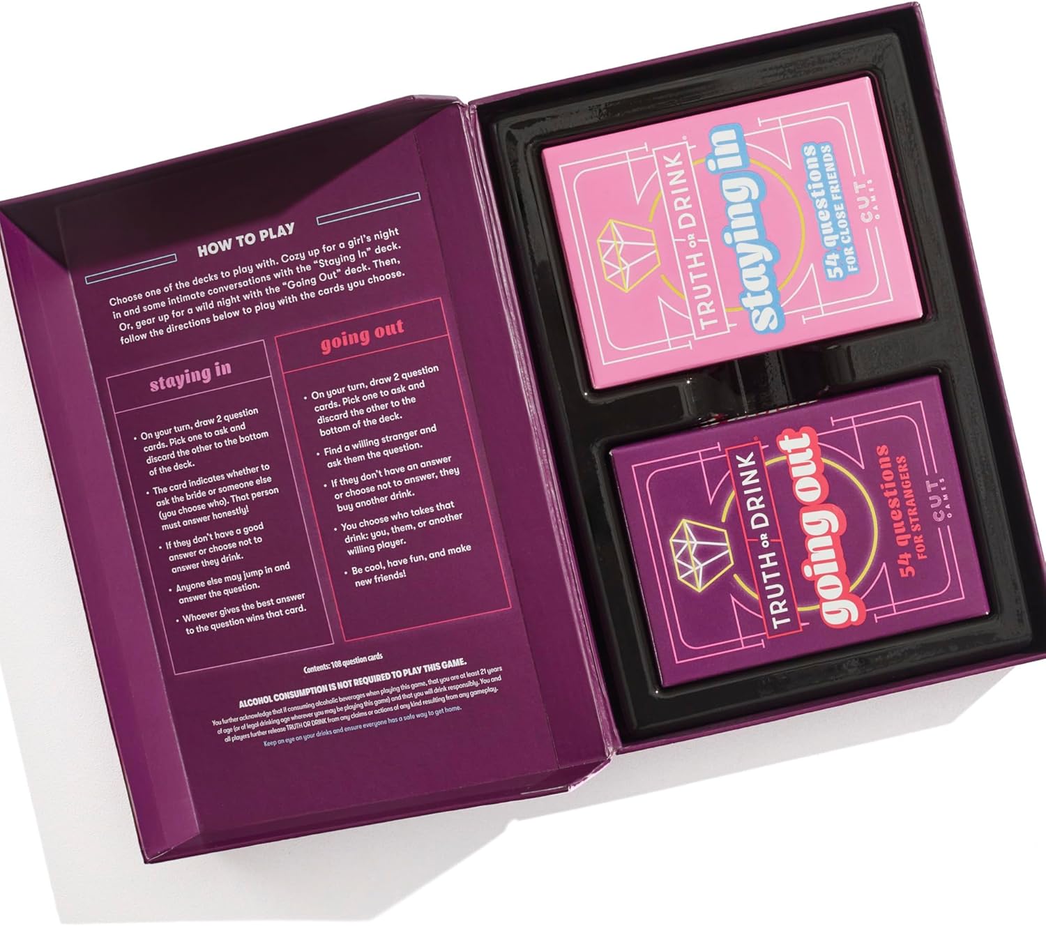 Hasbro Gaming Truth or Drink Bachelorette Party Edition | Adult Party Game |108 Revealing and Hilarious Questions for Girls Nights Out or in For Ages 21+