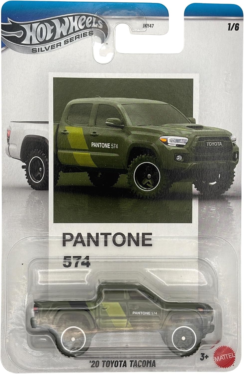 Hot Wheels 2026 Pantone Collection Silver Celebration Series 1:64 Scale 20 Toyota Tacoma for 3 Years & Above