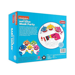 Funskool Handycrafts Baby Shark Mask Party, Create Baby Shark Mask, Baby Shark Birthday Themed Party, Make 3 Soft Masks for Boys & Girls, Art and Craft Kit, Ages 5 Years and Above, Multicolour