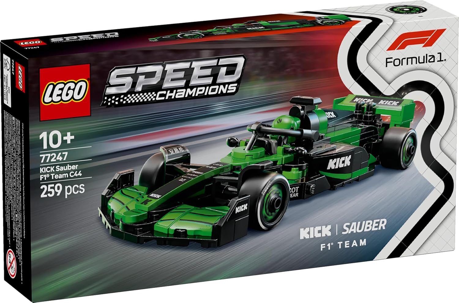 LEGO Speed Champions Kick Sauber F1 Team C44 Race Car Building Kit For Ages 10+