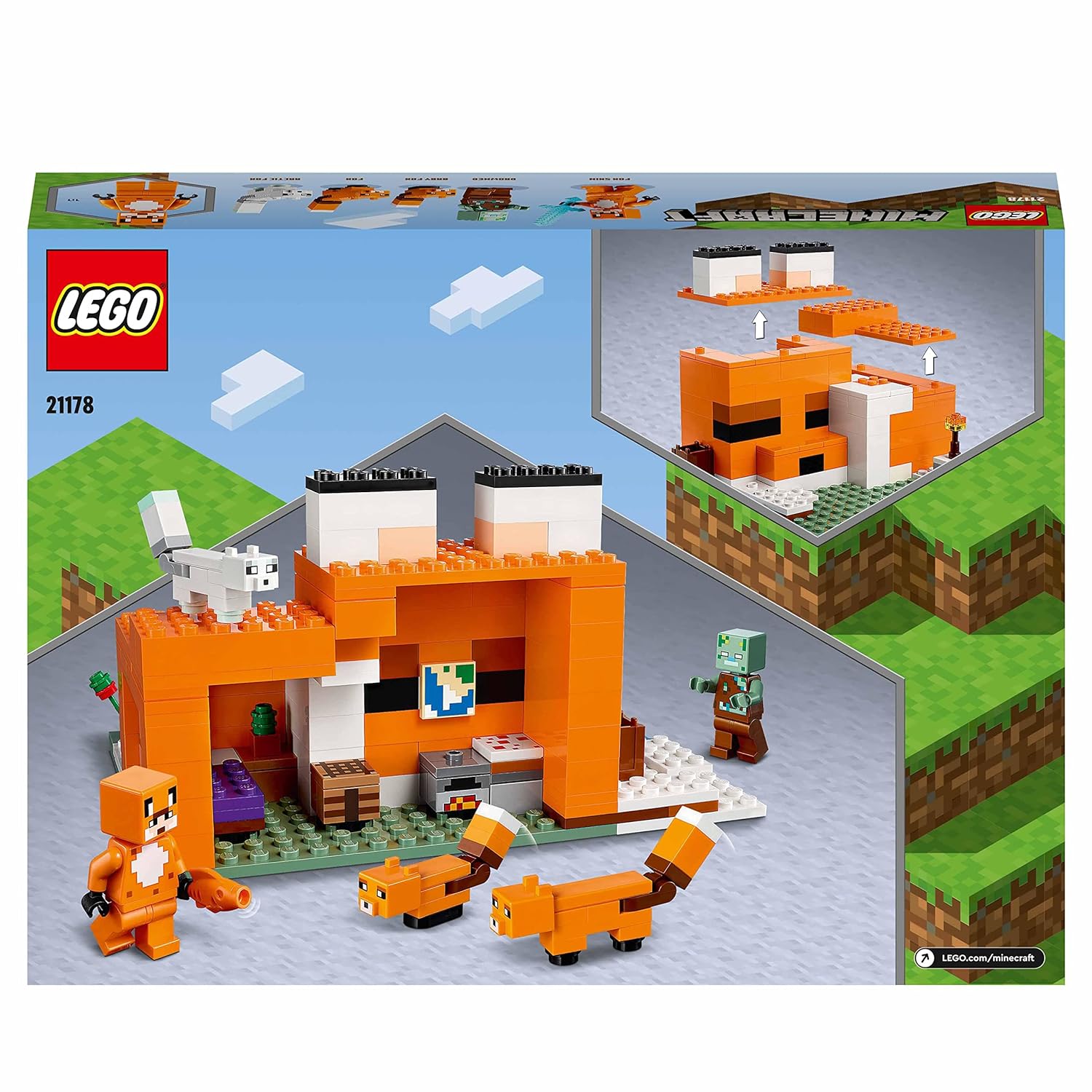 LEGO Minecraft The Fox Lodge Building Kit for Ages 8+