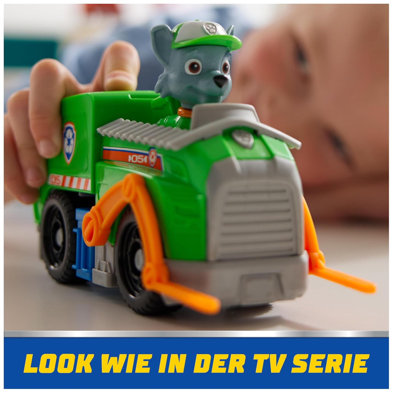 Paw Patrol Rocky Recycling Truck Vehicle with Removable Rocky Action Figures for Kids Ages 3+