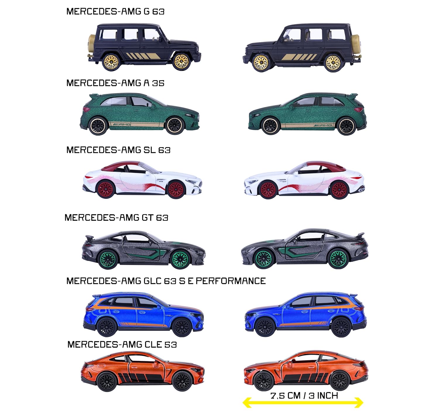 Majorette Auto Mercedes-AMG Deluxe - Metal Toy Car with Collection Box & Opening Parts for Kids & Collectors Styles & Design May Vary - Only 1 Model Included