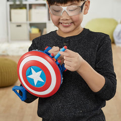 Marvel Mech Strike Mechasaurs Captain America Redwing NERF Blaster with 3 Darts for Kids Ages 5 Years and Up