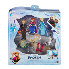 Disney Frozen Story Pack with 6 Key Characters, Small Dolls Figures and Accessories Inspired by Disney Frozen Movies Giftset for Kids Ages 3+