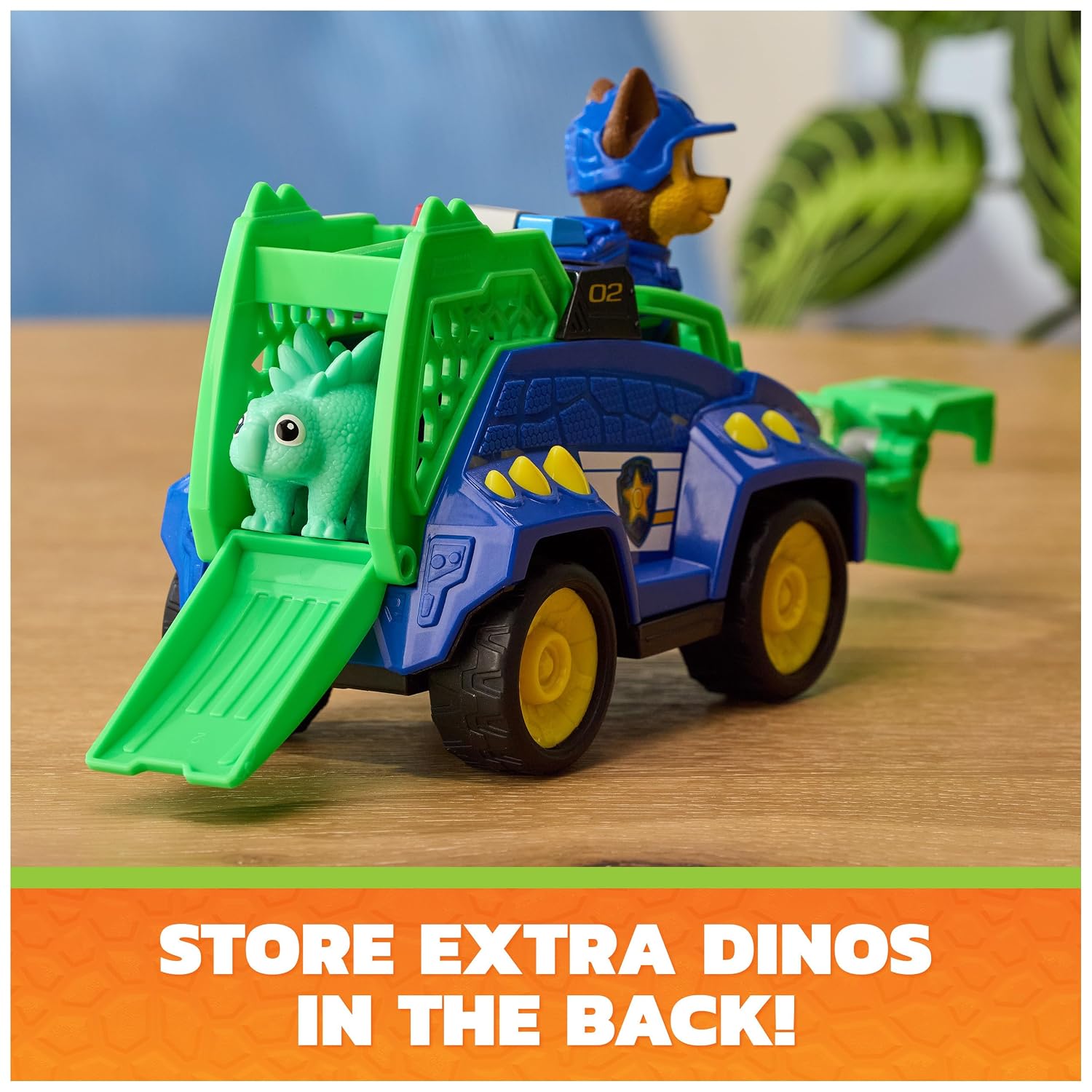 PAW Patrol The Dino Film Chase's Dino Rescue Recycler Action Car Figure For Kids 3 Years and Above