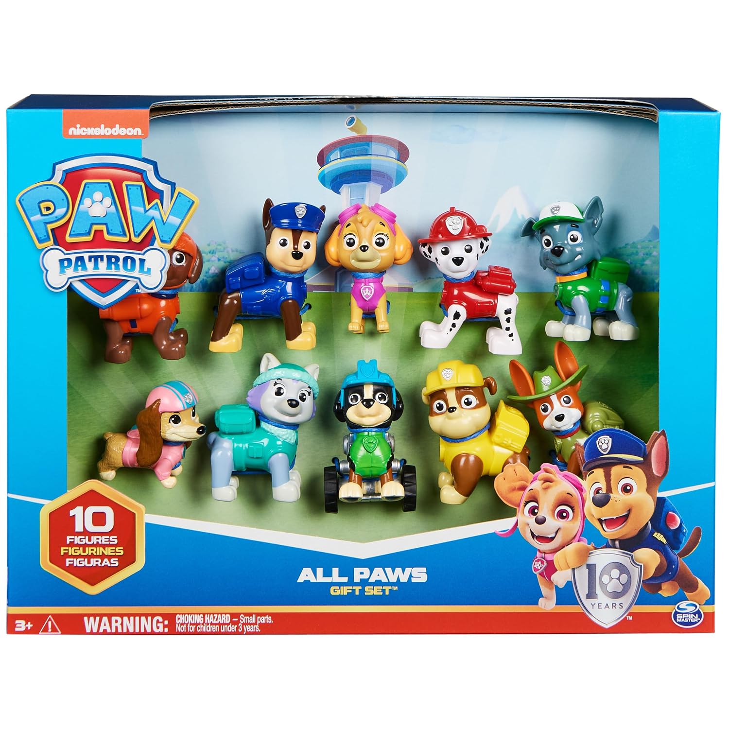 Spin Master Paw Patrol Toy Gift Pack with 10 Collectible Action Figures for Kids Ages 3+