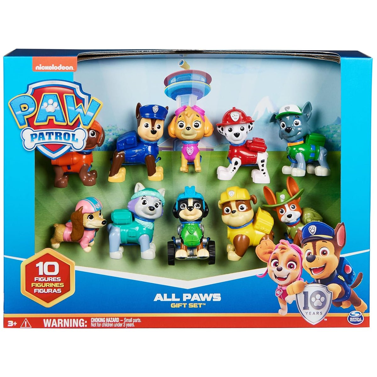 Spin Master Paw Patrol Toy Gift Pack with 10 Collectible Action Figures for Kids Ages 3+