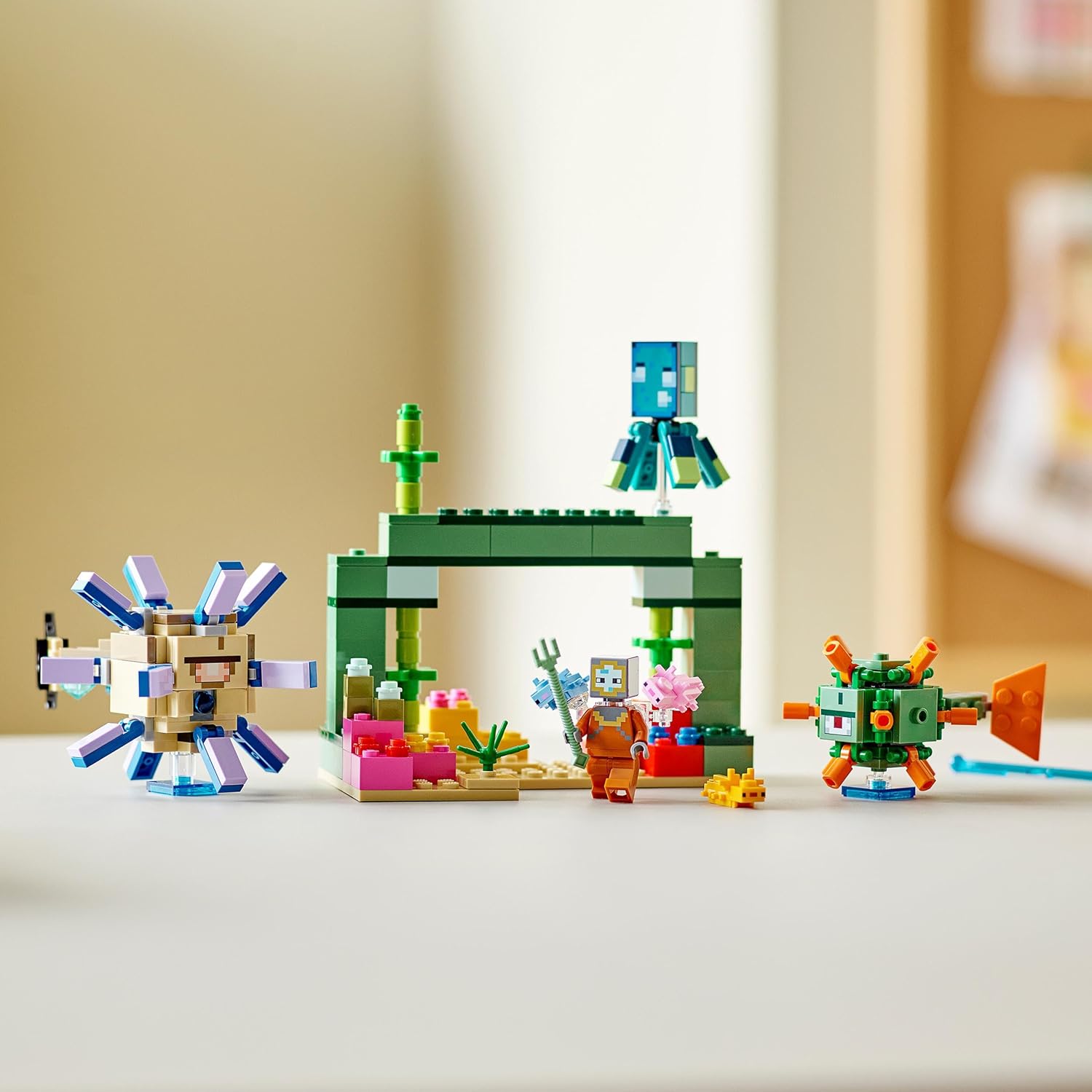 LEGO Minecraft The Guardian Battle Toy Building Kit For Ages 8+