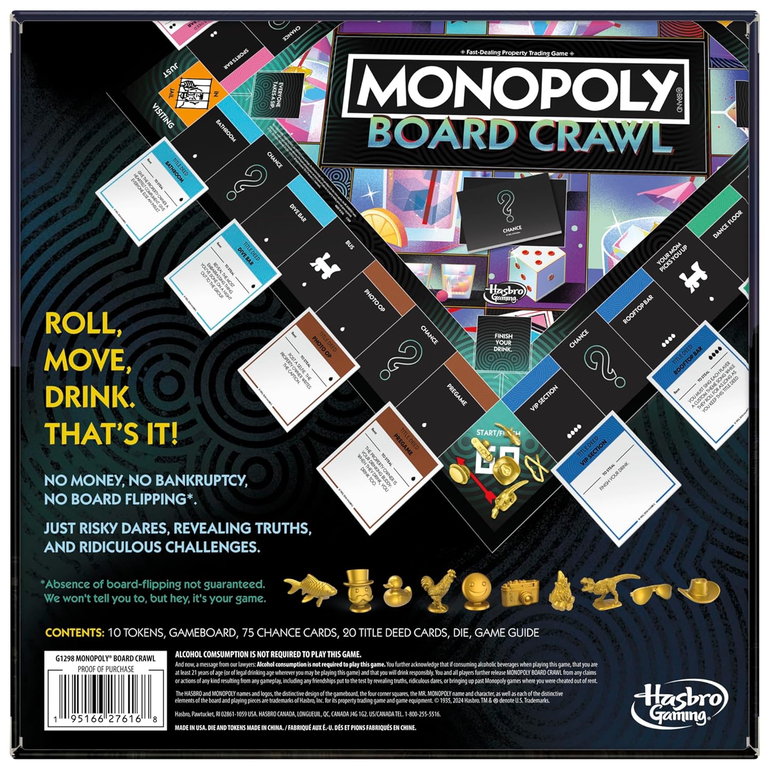 Monopoly Board Crawl Game | Official Monopoly Drinking Game for Adults Only For Ages 21+
