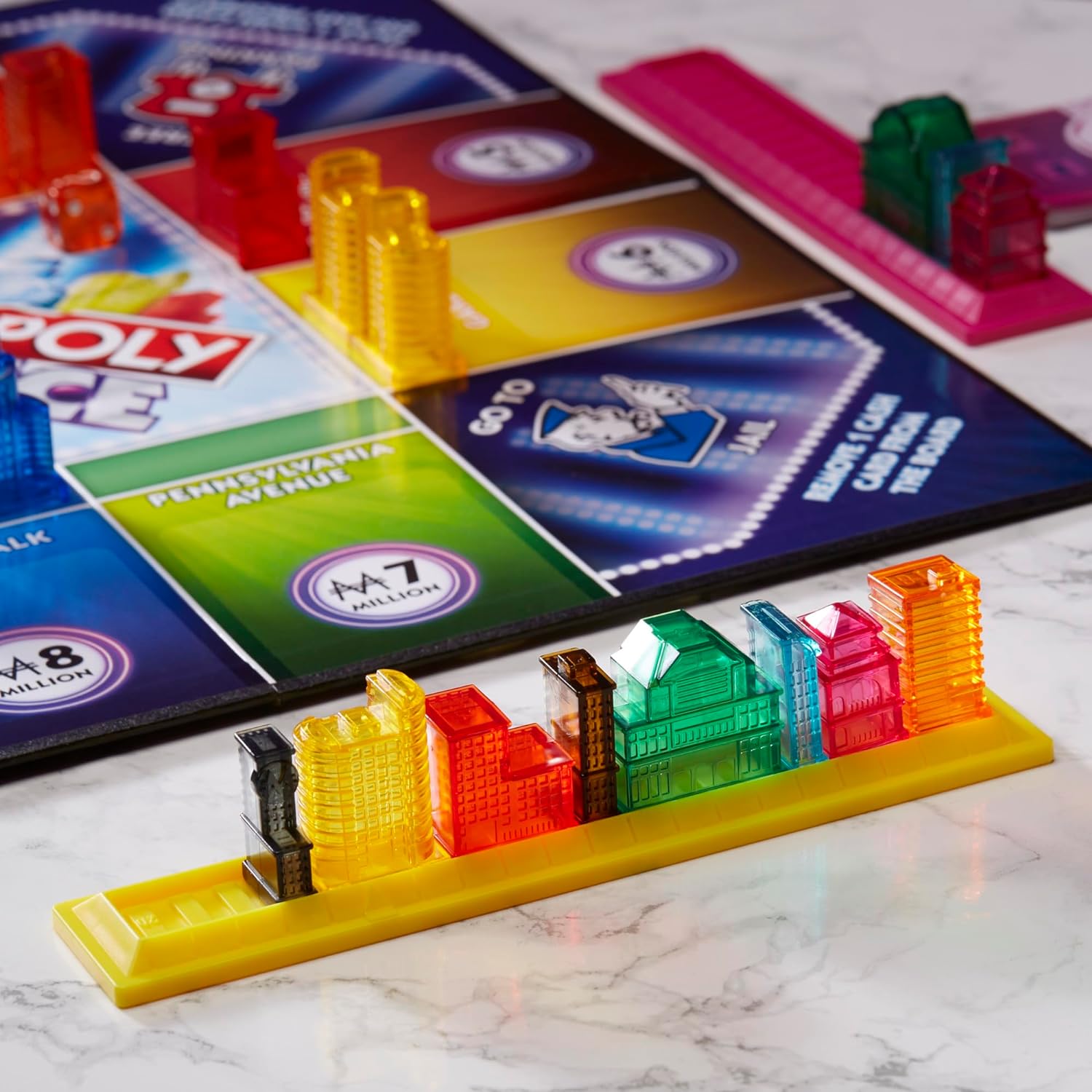 Monopoly Chance Board Game Fast-Paced Family & Party Board Game for Adults and Kids Ages 8+