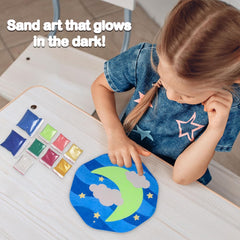 Funskool Handycrafts Twilight Treasures, Glow in The Dark Sand Art, Glow Sand Paintings, Arts and Craft Kit, DIY Kit for Kids, Ages 5 Years and Above
