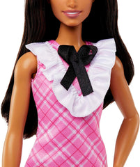 Barbie Fashionistas Doll With Black Hair And A Plaid Dress #209 for Kids Ages 3+ (HJT06)
