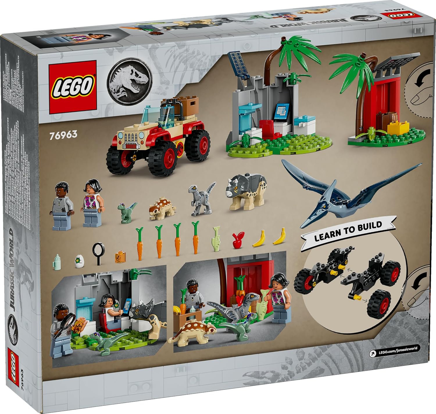 LEGO Jurassic World Baby Dinosaur Rescue Center with Toy Figure Building Kit For Ages 4+