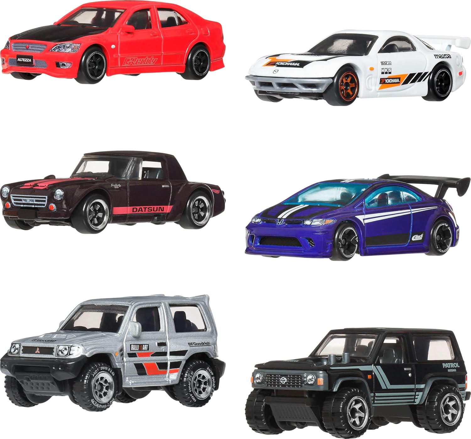 Hot Wheels 2026 Silver Series Streets of Japan Premium Vehicle Set Including 6 Collectible Cars for Kids & Collectors