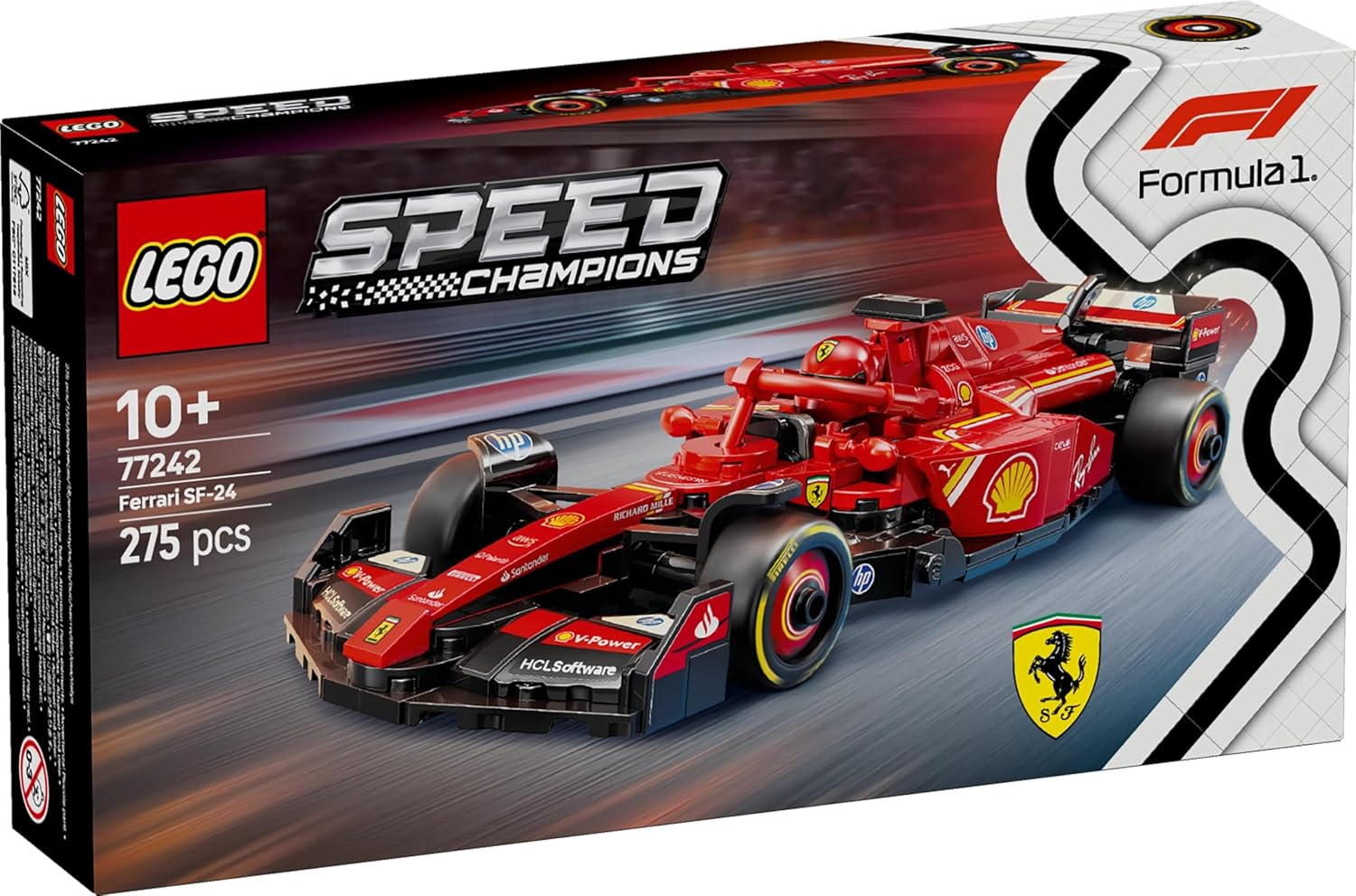 LEGO Speed Champions Ferrari SF-24 F1 Race Car Driver Building Kit For Ages 10+