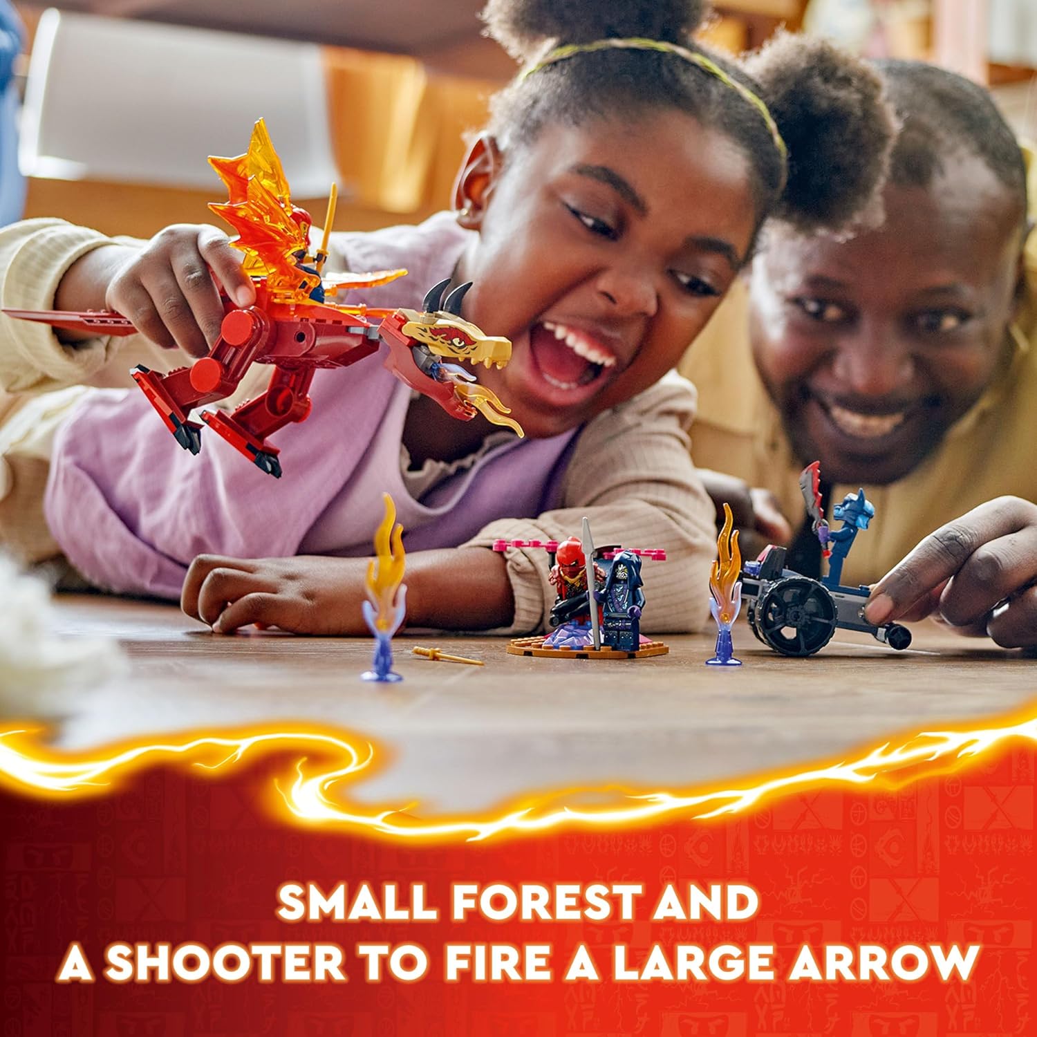 LEGO NINJAGO Kais Source Dragon Battle Toy Adventure Building Kit For Ages 4+