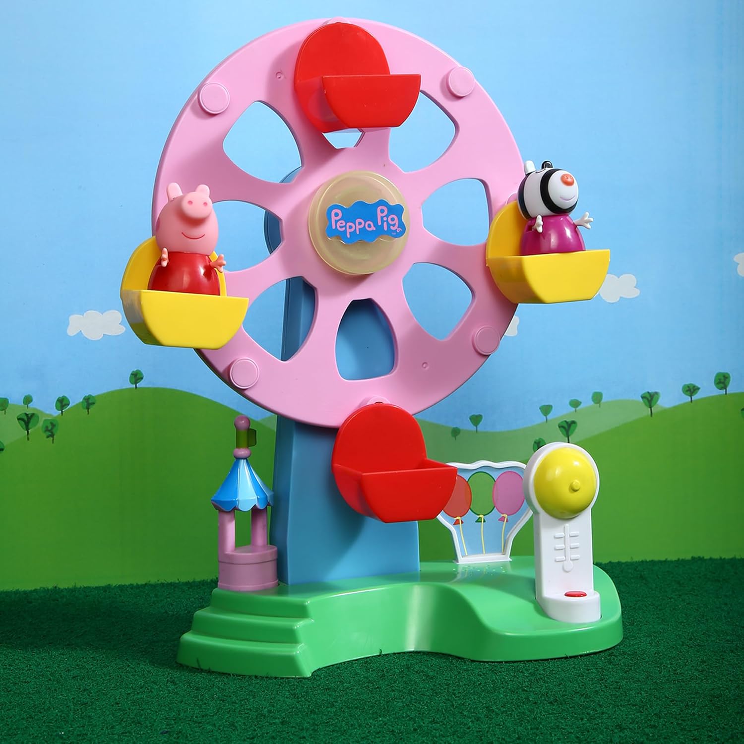PEPPA PIG Ferris Wheel Playset with Lights, Sounds and Motion Effects, Includes 2 Figures, Preschool Toy for Girls and Boys 3 Birthday Gift Toys for Kids