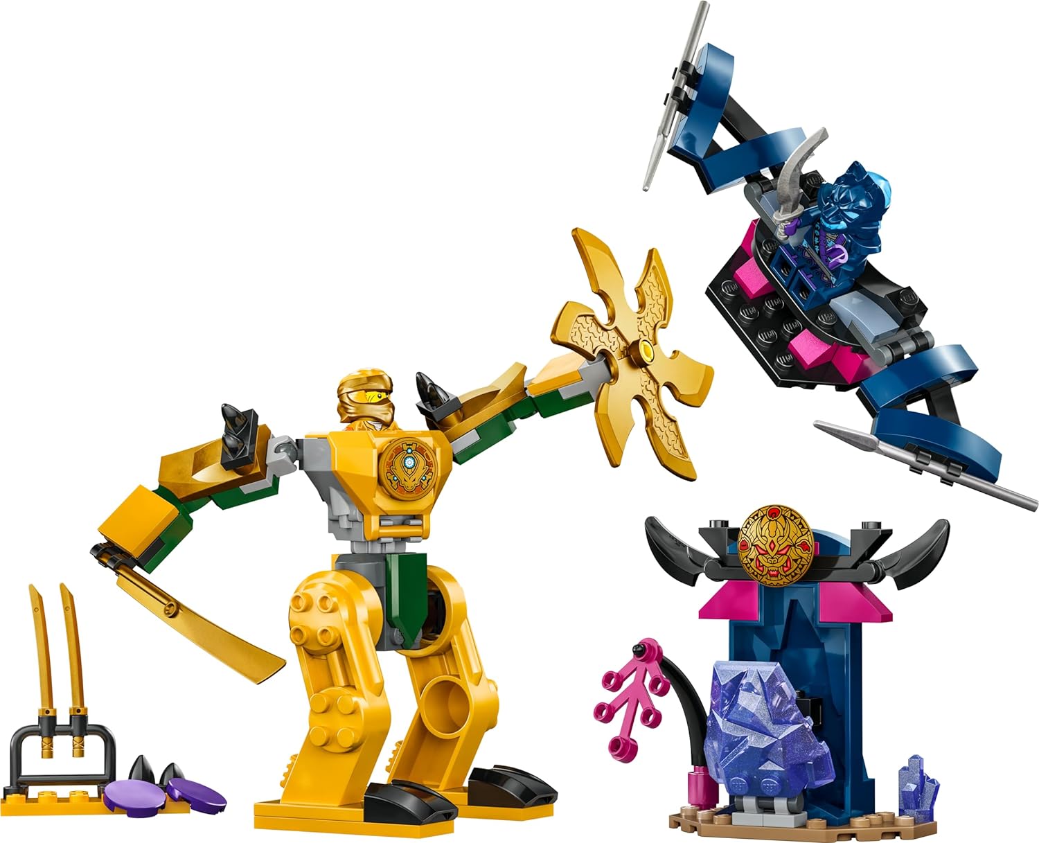 LEGO NINJAGO Arin’s Battle Mech Ninja Toy Set Building Kit for Ages 4+