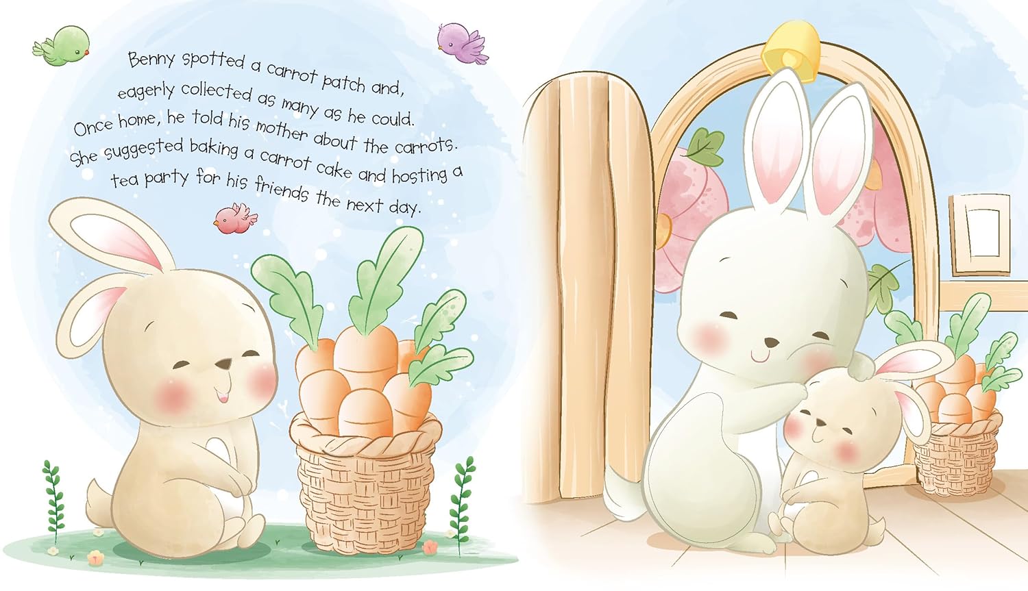 Booktopus Touch and Feel Board Book - Bunny's Party Sensory Book for Toddlers - Textured Baby Books for 4+