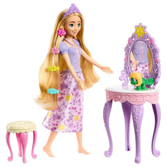 ​Disney Princess Rapunzel Doll with Vanity, Pascal and 10 Accessories, Inspired by the Disney Movie for Kids Ages 3 Years & Up