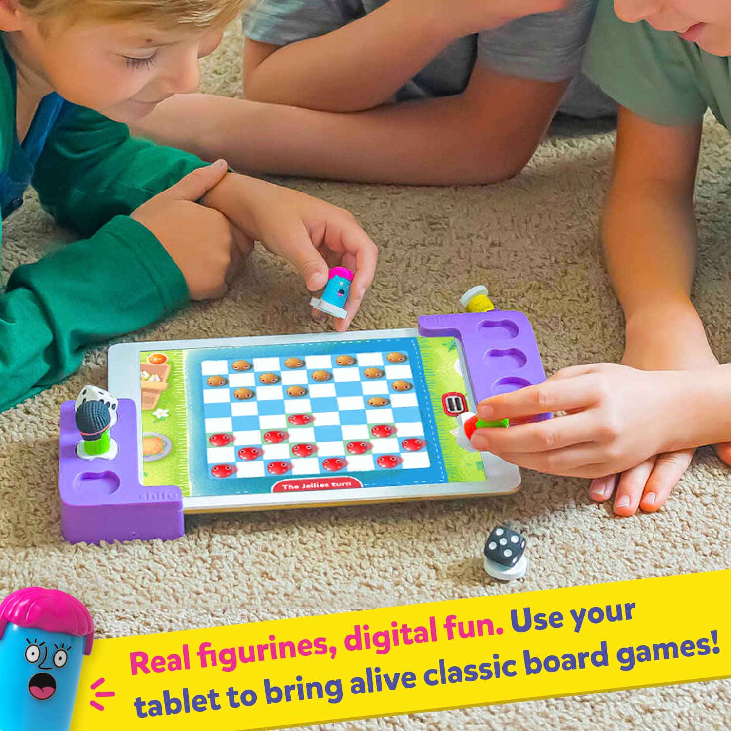 PlayShifu Tacto Classics - 4in1 Digital Board Games - Ludo, Checkers, Ladders, Tic Tac Toe for Kids Ages 4 Years & Up