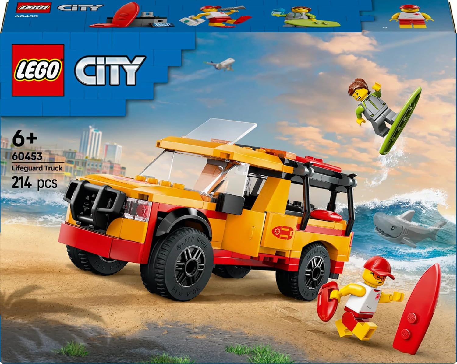 LEGO City Lifeguard Beach Rescue Truck Building Kit For Ages 6+