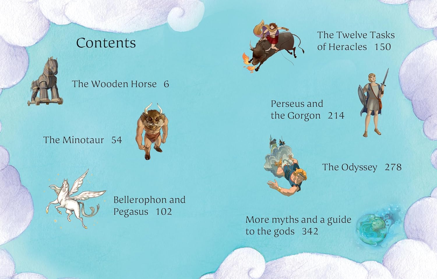 Illustrated Stories Greek Myths Story Book for ages 7+
