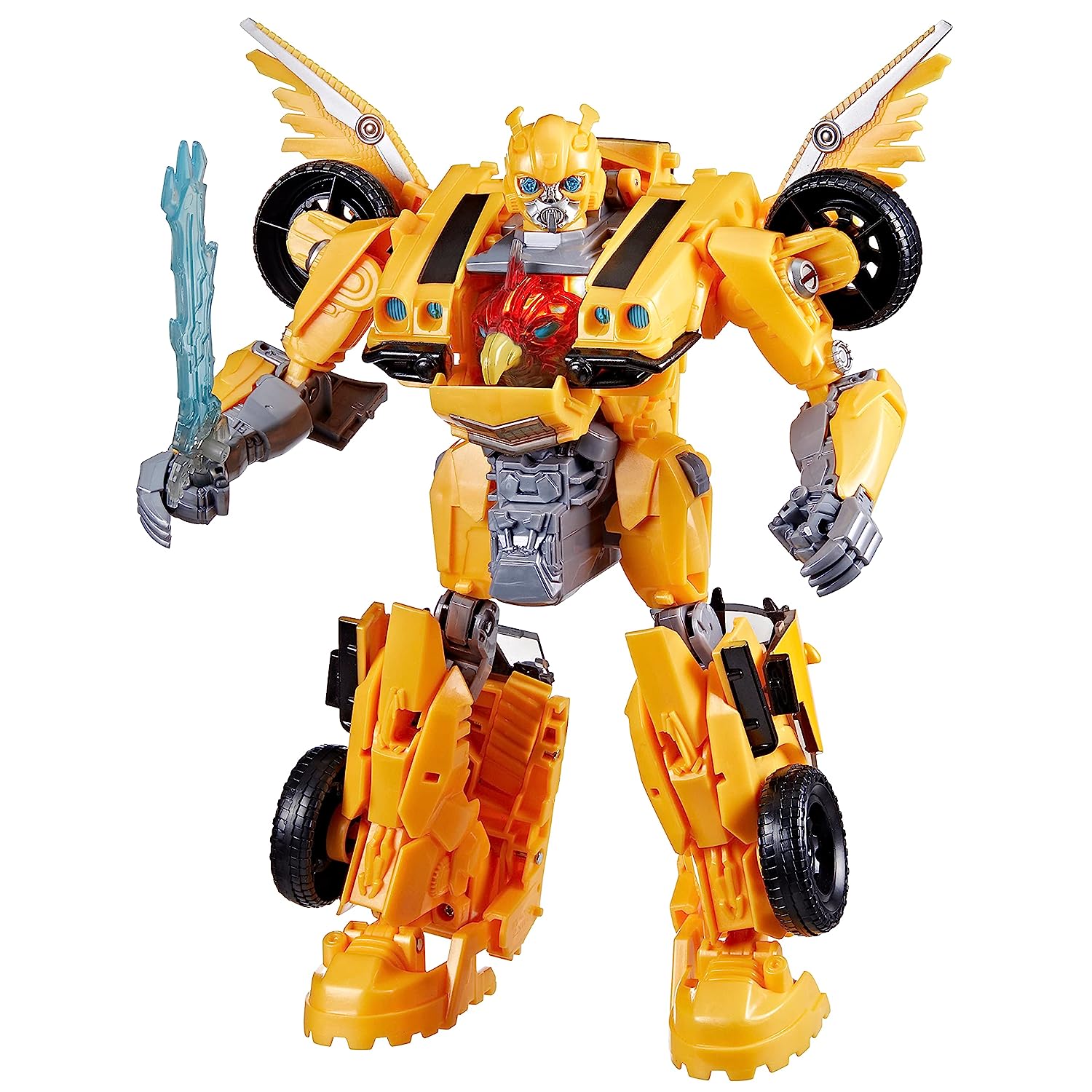 Transformers Rise of The Beasts Movie 10 Inch Beast Mode Bumblebee Converting Toy with Lights and Sounds for Ages 6 Years and Up