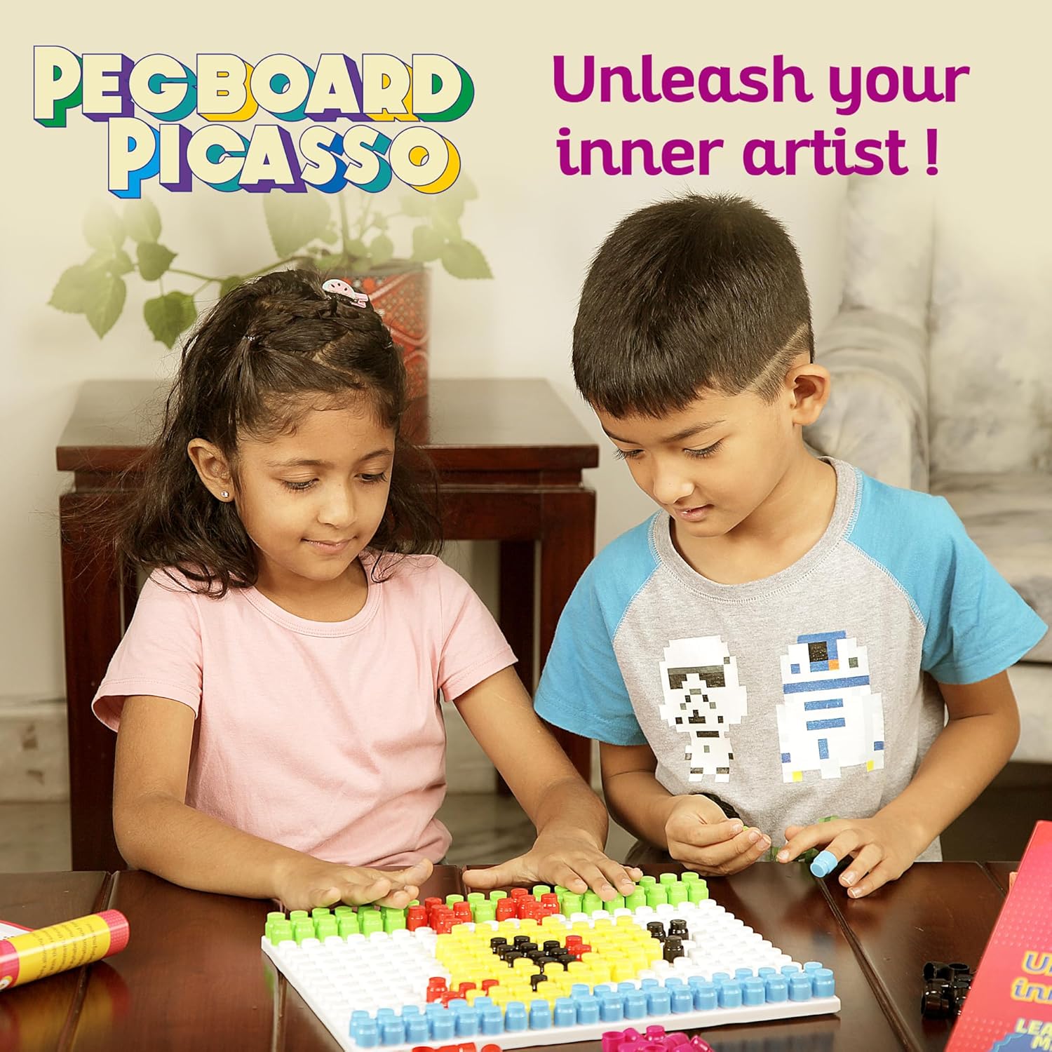 FLO Toys Peg Board Picasso Learning Kit For Kids Ages 6+