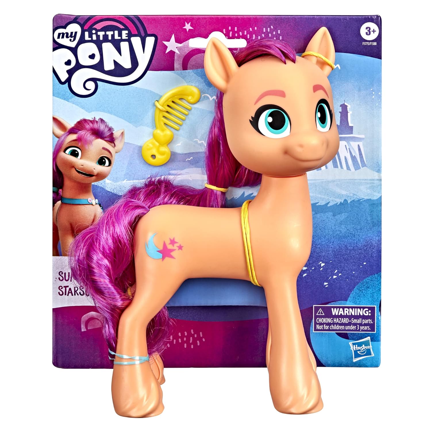 My Little Pony: A New Generation Mega Movie Friends Sunny Starscout - 8-Inch Orange Pony Figure with Comb, Toy for Kids Ages 3 and Up