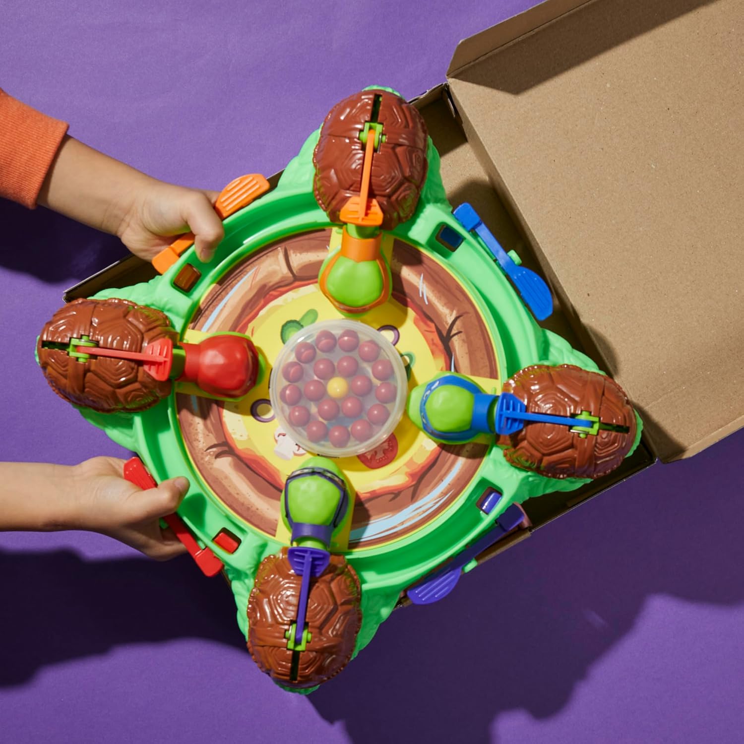 Hasbro Gaming Hungry Hungry Hippos: Teenage Mutant Ninja Turtles Edition Game for Ages Ages 4 and Up