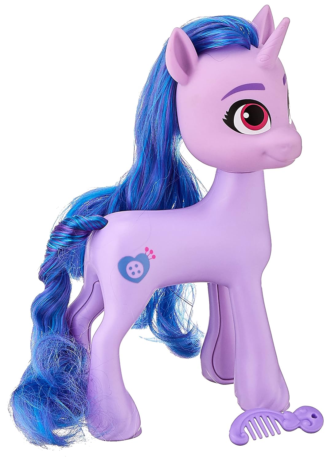 My Little Pony: A New Generation Mega Movie Friends Izzy Moonbow - 8-Inch Purple Pony Figure with Comb, Toy for Kids Ages 3 and Up