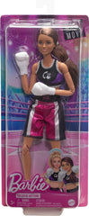 Barbie Made To Move Career Boxer Player Doll With Uniform And Boxing Gloves For Kids Ages 3 Years And Up