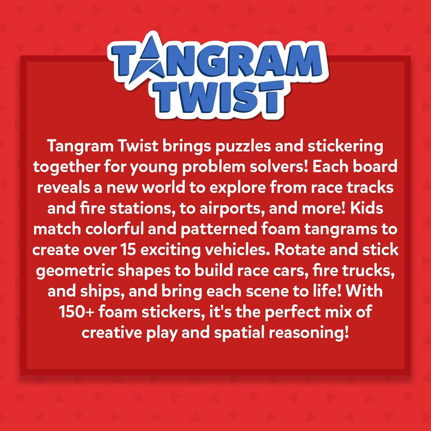 Skillmatics Tangram Twist - Off We Go! No Mess Sticker Art Puzzle For Ages 8+