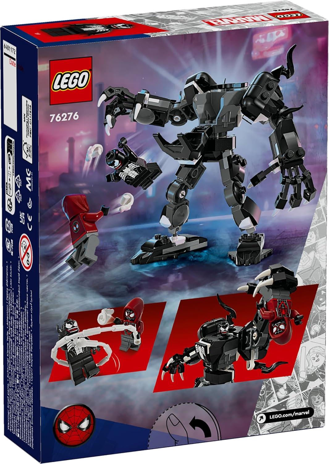 LEGO Marvel Venom Mech Armor vs. Miles Morales Building Kit For Ages 6+