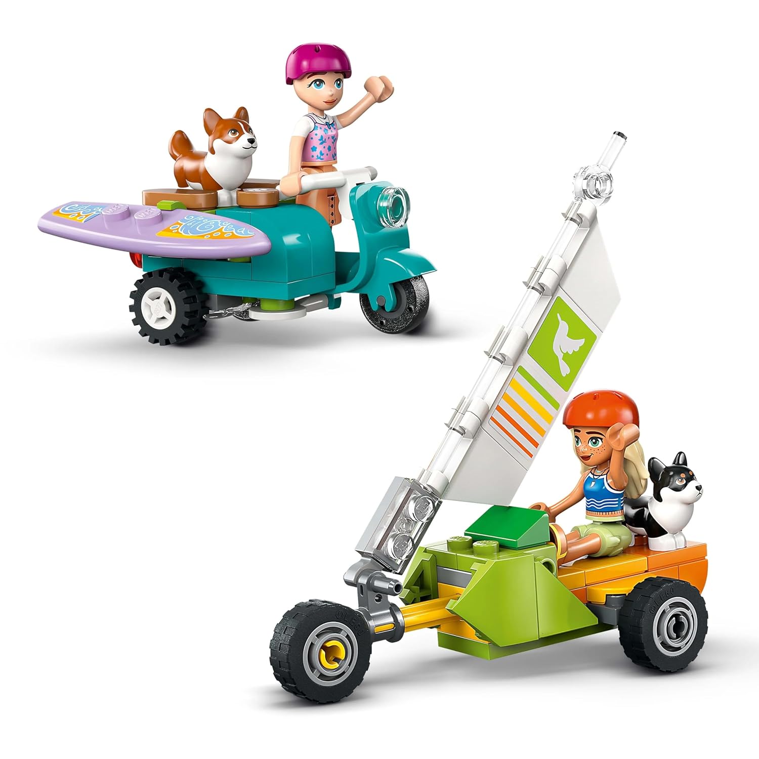 LEGO Friends Surfing Dogs and Scooter Adventure Building Kit For Ages 6+