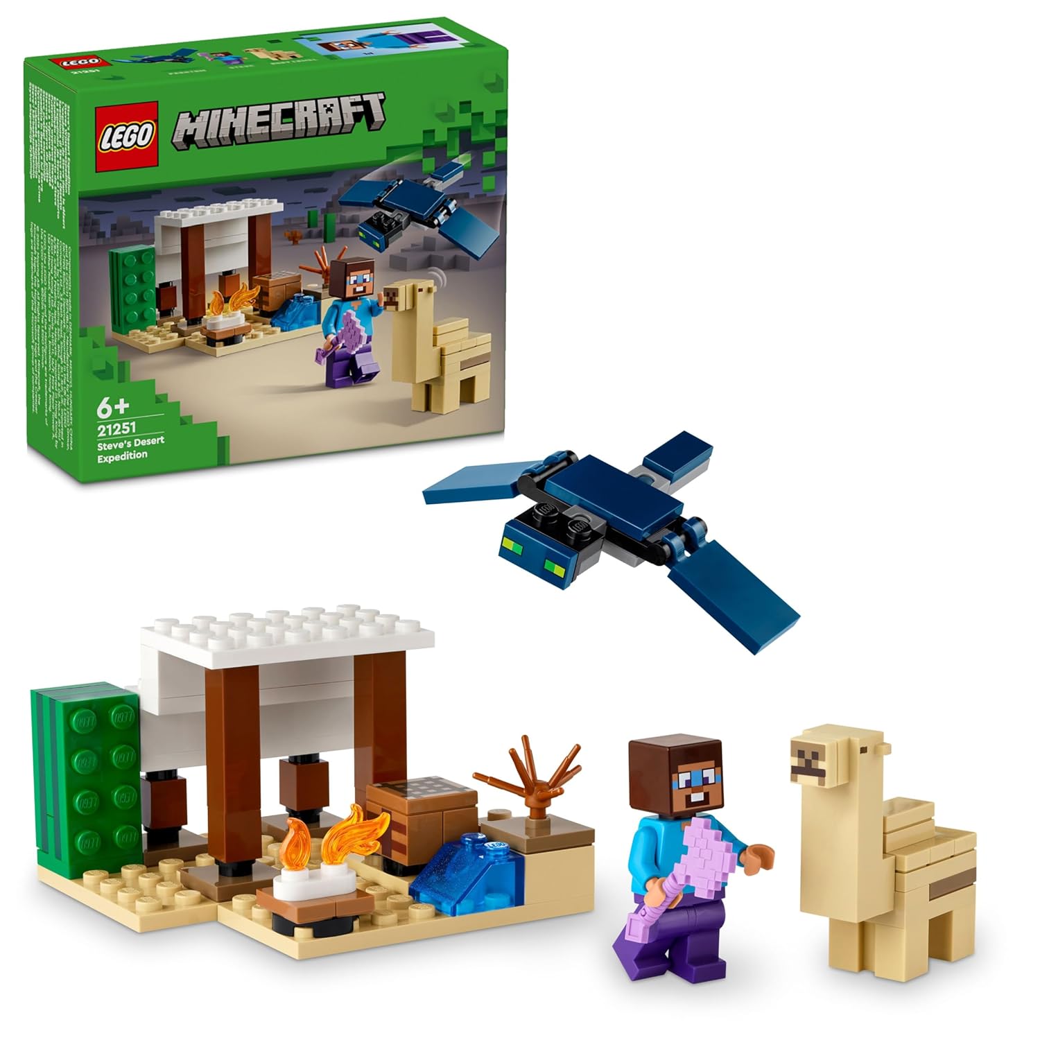 LEGO Minecraft Steve's Desert Expedition Set Building Kit for Ages 6+