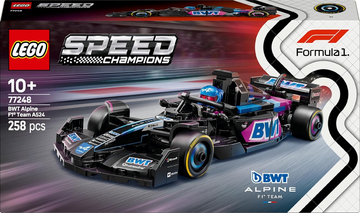 LEGO Speed Champions BWT Alpine F1 Team A524 Race Car Building Kit For Ages 10+
