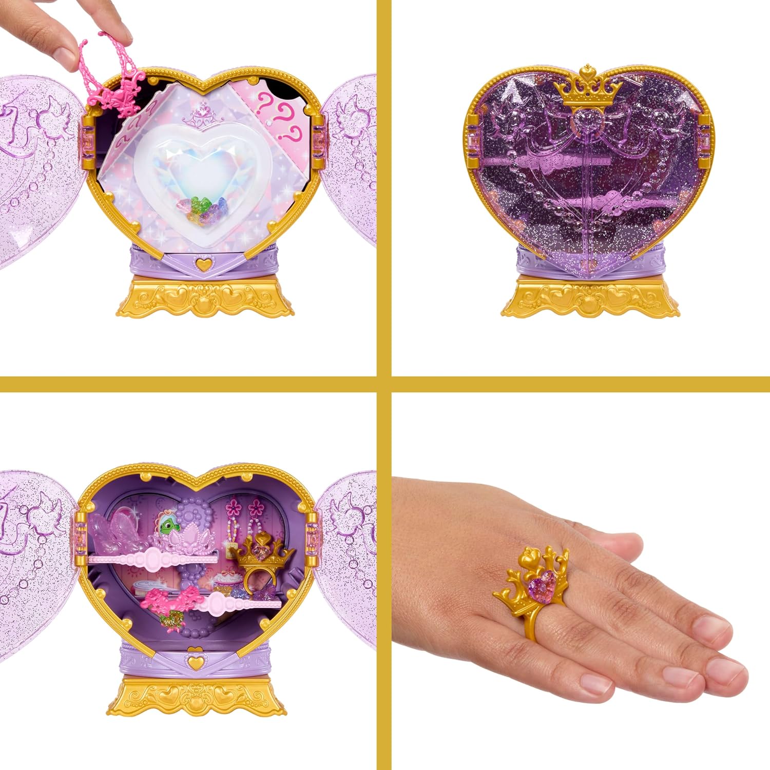 Disney Princess Rapunzel Fashion Doll & Accessories with 8 Surprises, Including Heart Gem Box, Ring for Child & 9 Play Pieces, Inspired by Movie