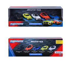 Majorette Mercedes AMG 5 Pack Set - Metal Toy Car with Freewheel, Suspension & Opening Parts for Kids & Collectors