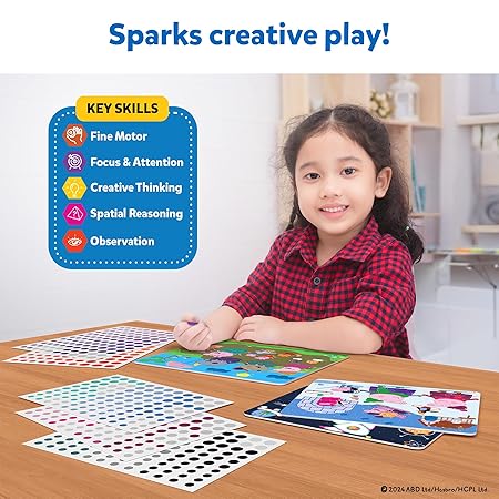 Skillmatics Paper Art Activity - Dot It Peppa Pig, Mess-Free Sticker Art For Kids