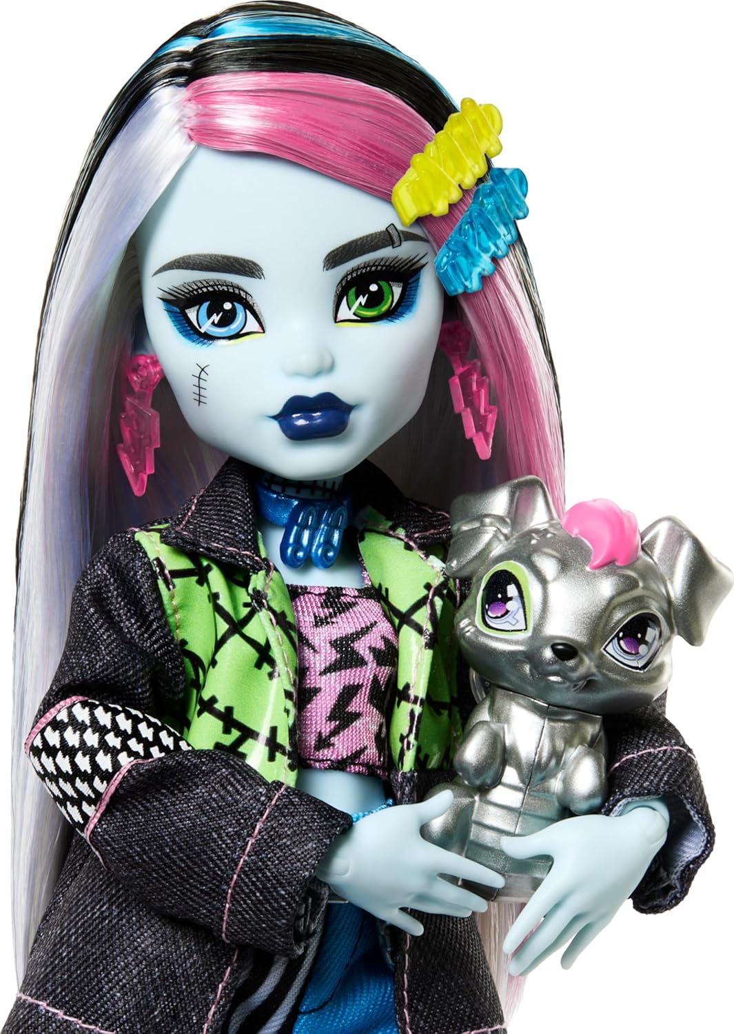 Monster High Frankie Stein Doll with Watzie Pet with Accessories for Kids Ages 4+