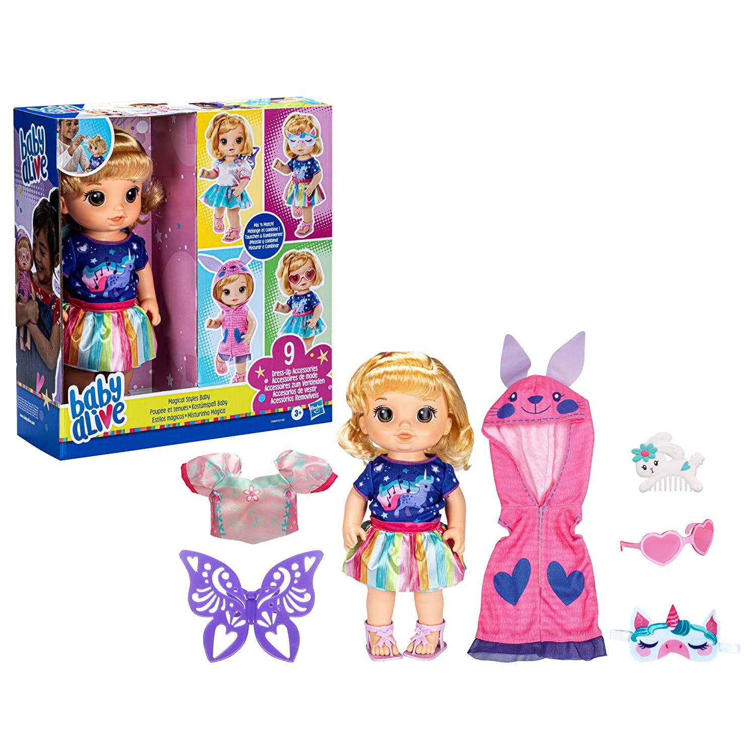Buy Baby Alive 12 Inch Magical Styles Blonde Hair Baby Doll with 9