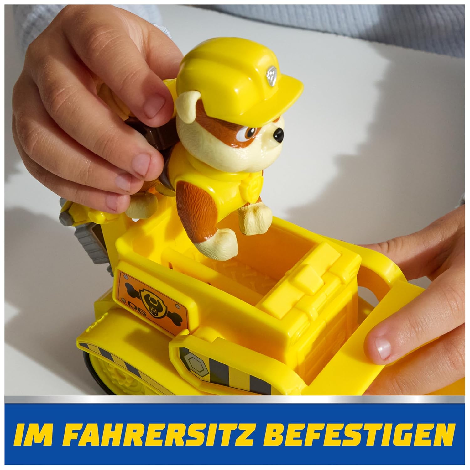 Paw Patrol Rubble Bulldozer Construction Vehicle with Removable Rubble Action Figures for Kids Ages 3+
