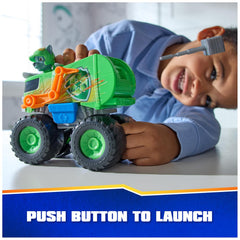 Paw Patrol Rocky Rescue Wheels - Collectable Action Car Figure For Kids 3 Years and Above