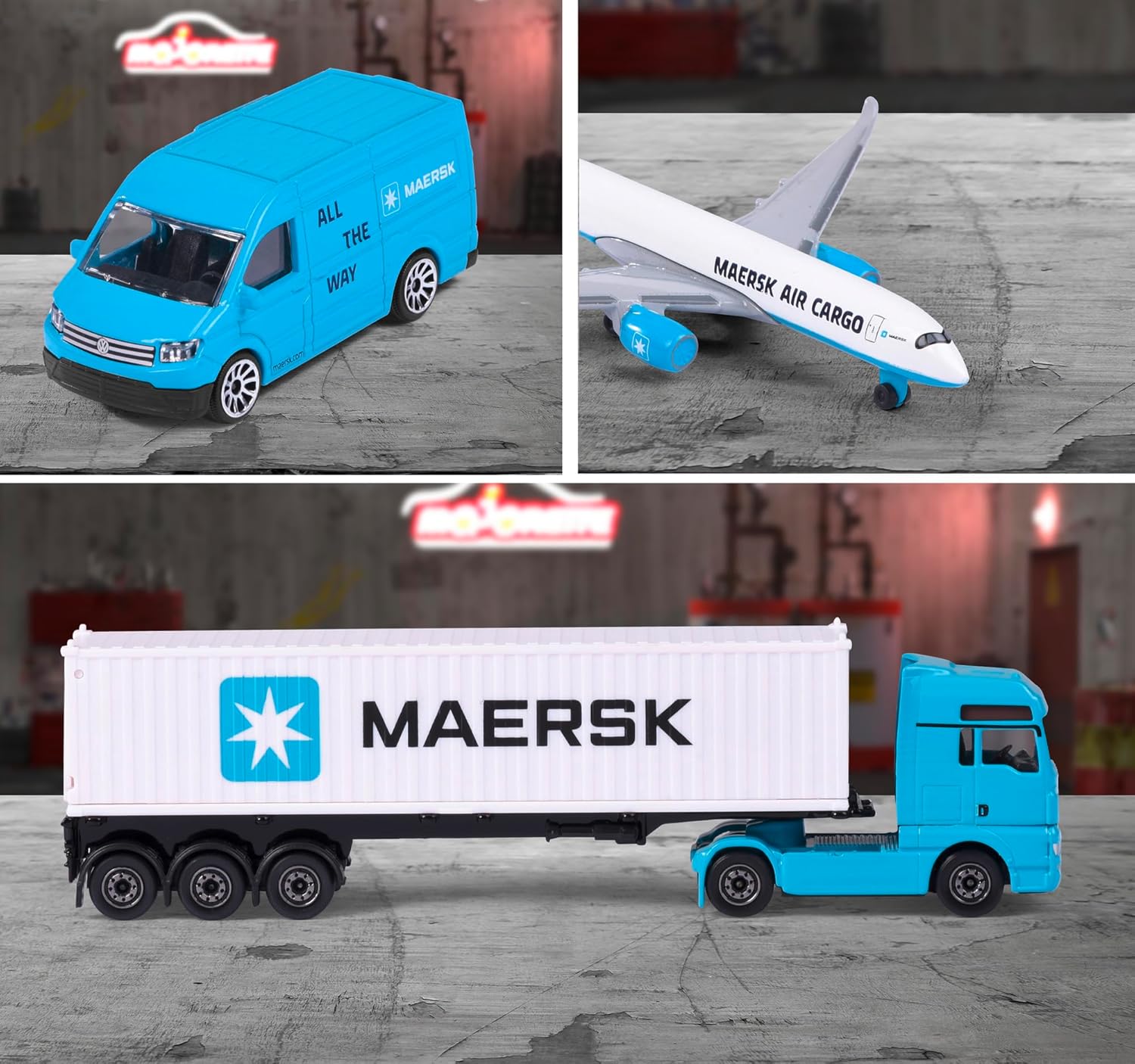 Majorette - Maersk Transport Vehicle With 3 Assortment For Kids & Collectors Styles & Design May Vary