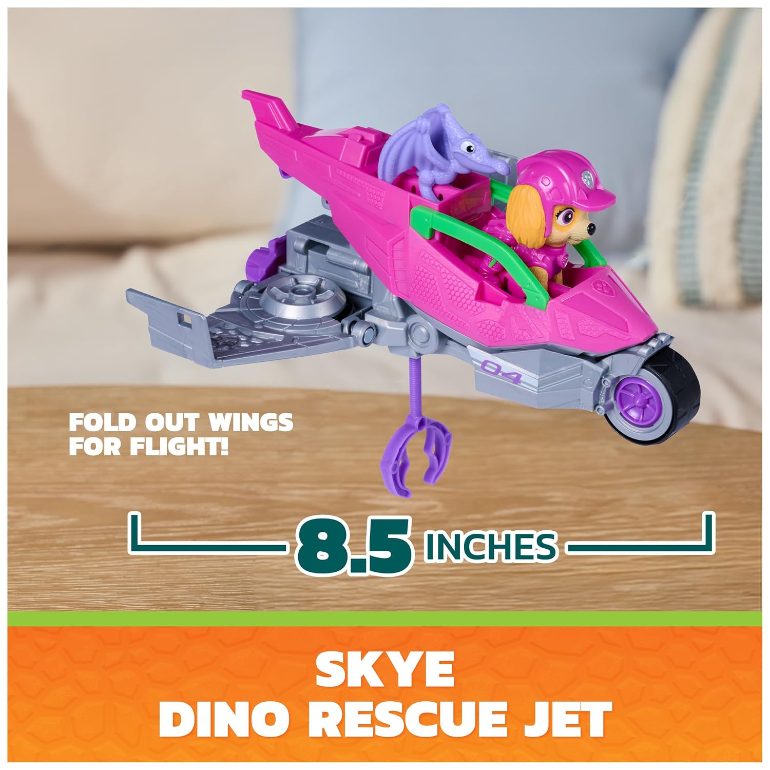 PAW Patrol The Dino Film Skye's Dino Rescue Recycler Action Car Figure For Kids 3 Years and Above